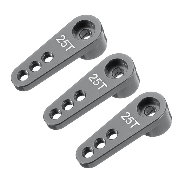 sourcing map Aluminum Alloy 25T Steering Servo Single Arm Horn