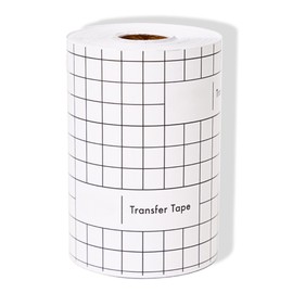Transfer Tape for Vinyl - 6" x 100 Feet Clear Vinyl Transfer Tape w/Grid & Scraper - Medium Tack Transfer Tape Roll for Adhesive Vinyl - Transfer Film for Stickers, Decals, Ceramics (6" x 100')