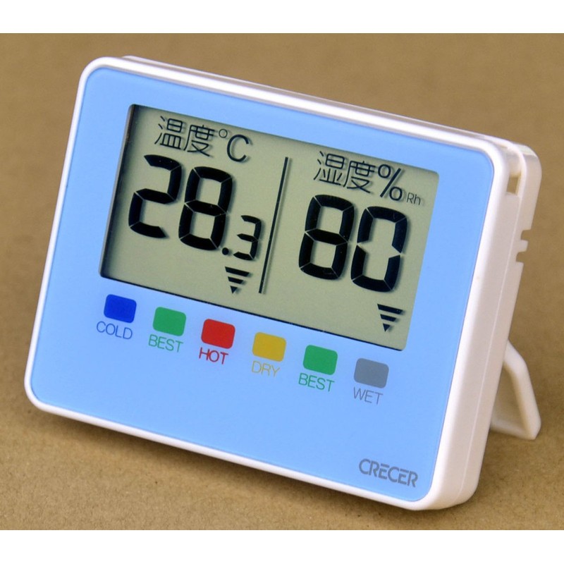 CRECEL CR-1500B Thermometer/Hygrometer Digital Portable Blue