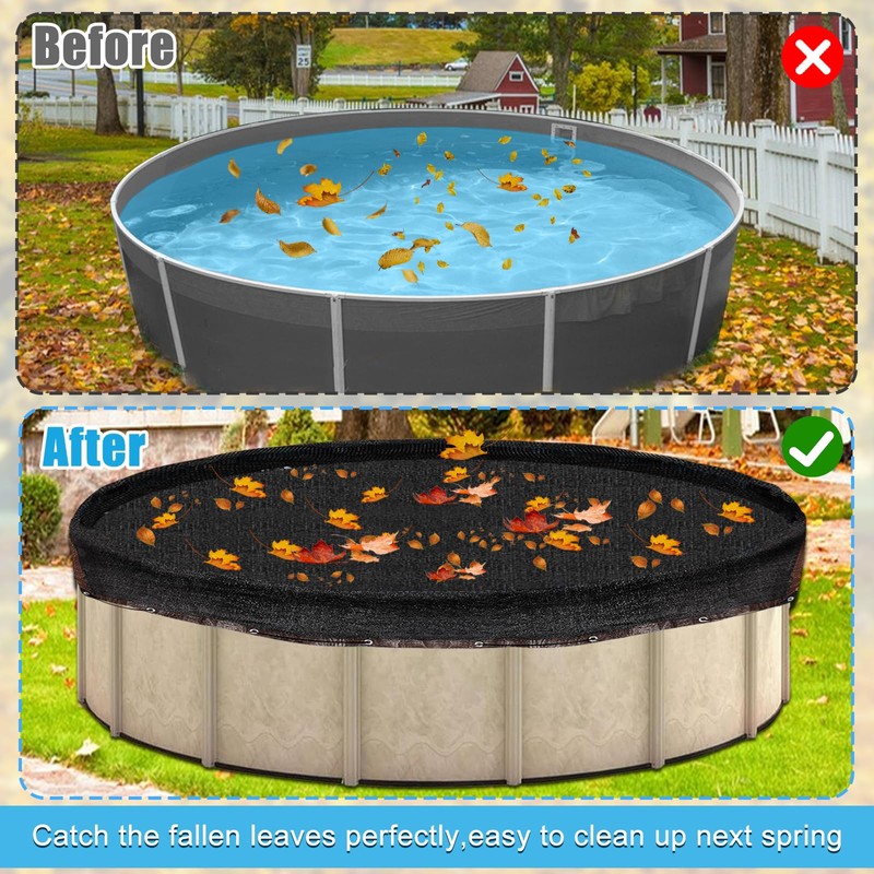 33ft Leaf Net Pool Covers for Above Ground Pool -