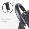 2PCS Handle Sleeve Cover,Stroller Handle Sleeve Zipper Stroller PU Leather