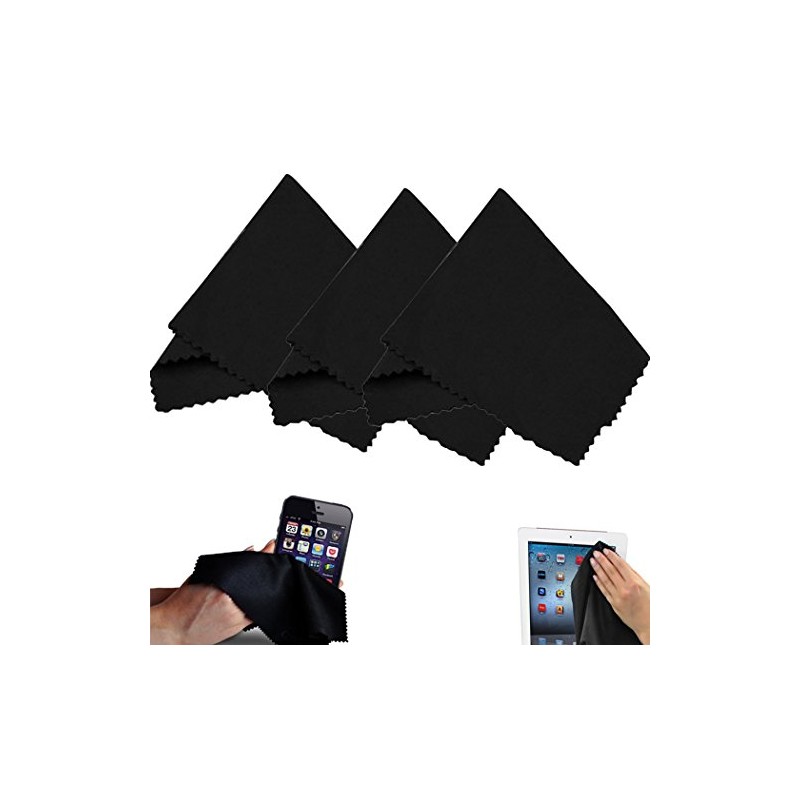 (3 Pack) Microfiber Cleaning Cloths - for Tablet, Cell Phone,