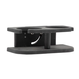 Extreme Max 3005.5689 Adjustable 2-Drink Mug Cup & Can Holder for Horizontal and Vertical Round Pontoon Rails - Black