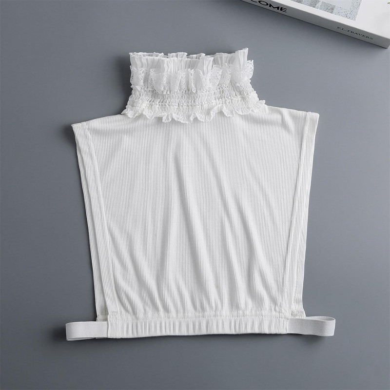 UMIYI Stand Collar, Ruffle Collar, Women's, Layered Style, Faux Color,