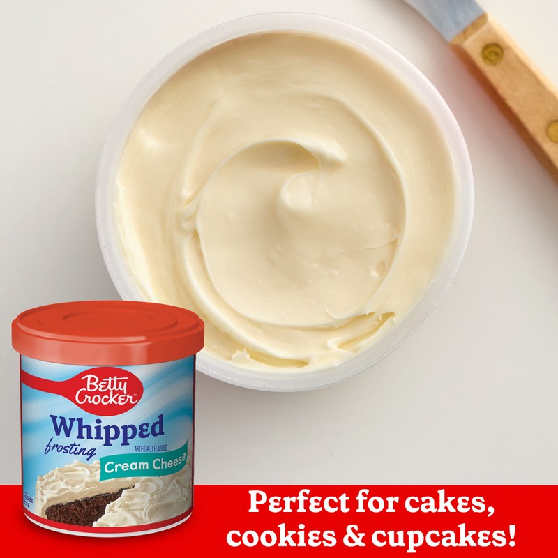 Betty Crocker Whipped Cream Cheese Frosting, Gluten Free, 12 oz