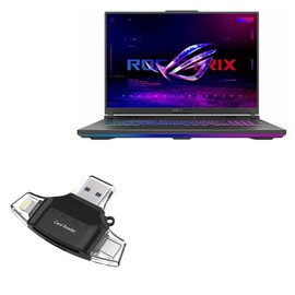 BoxWave Smart Gadget Compatible with ASUS ROG Strix G18 (2023) G814 - AllReader SD Card Reader, microSD Card Reader SD Compact USB - Jet Black