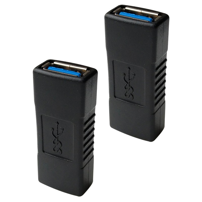 USB 3.0 Female to Female Extension Connector Adapter (2 Pack)