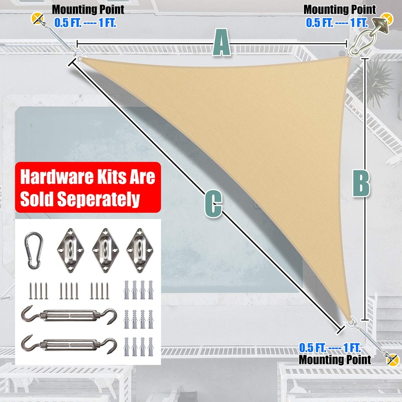 Amgo Custom Size Order to Make Sun Shade Sail &