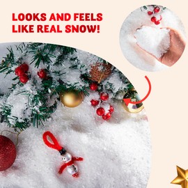 JOYIN 12 Oz Artificial Snow, 320g Plastic Fake Snowflakes for Christmas Tree Decoration Holiday Decor and Winter Displays