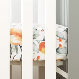 GRSSDER Soft Muslin Crib Sheet 1 Pack, 100% Cotton Crib Sheets for Boys and Girls, Fit Standard Crib Mattresses 52" x 28" Safe and Snug, Stylish Cute Fruit Print