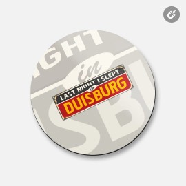 Unbranded Duisburg Retro Travel Tin Sign | 4'' X 4'' Round Decorative Magnet