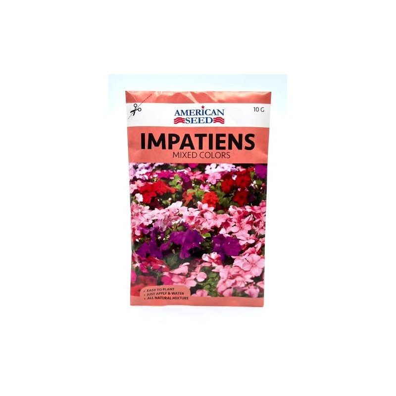 American Seed Impatients, Mixed Colors, 100 Square Foot (2 Ounce)