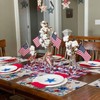 4th of July Placemats Red Blue Flowers Leaf Butterfly Place