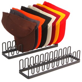 Miracsnail Hat Organizer for Baseball Caps Hat Rack Hat Storage Holder for 20 Baseball Caps, Tabletop Hat Rack Stand Display for Desk Closet Shelf Dresser 2 Pack