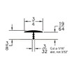 T-Molding.com 25ft Roll of Black 3/4" Plastic Tee Moulding for