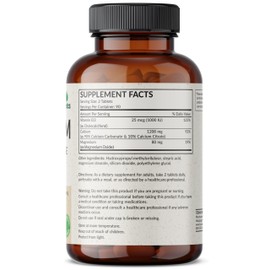 Futurebiotics Calcium 1200 MG Per Serving Sustained Release with Vitamin D3 1000 IU Per Serving Non-GMO, 180 Vegetarian Tablets