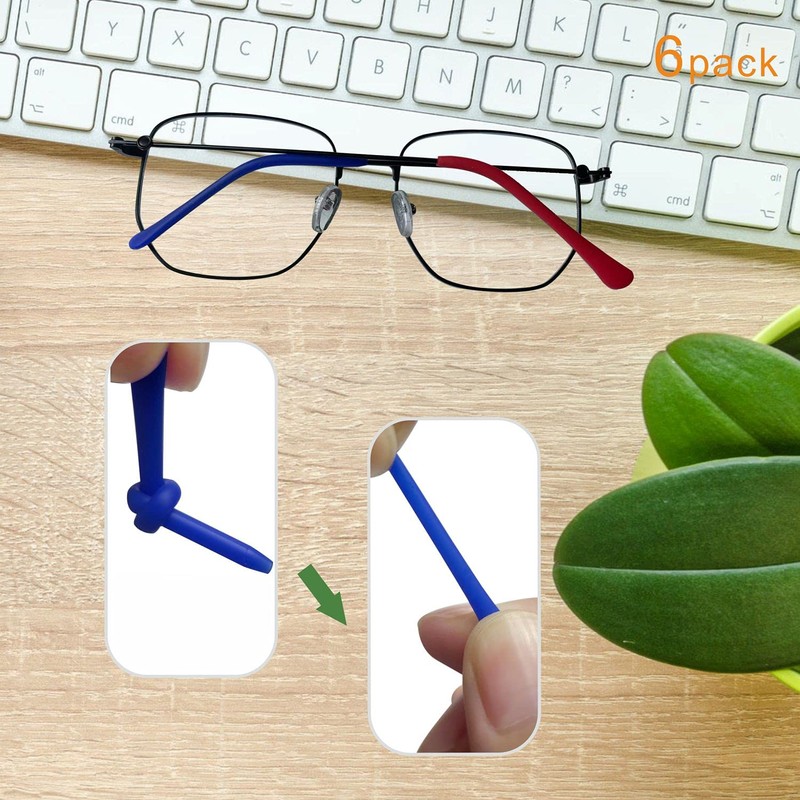 KECHIO Silicone Anti-Slip Eyeglass End Tips Ear Cushions Ear Sock