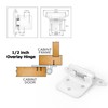 Chibery 1/2" Overlay Cabinet Hinges, 2 Pack Self Closing Flush