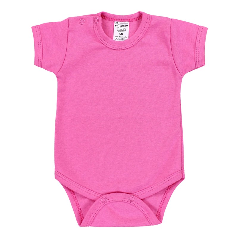 TupTam Girl’s Baby Bodysuit, Short Sleeve in Plain Colours, Pack