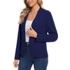 MINTLIMIT Women's Work Blazer 2-Button Patch Pockets Notch Collarless Lightweight