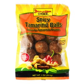 Jamaican Style Spicy Tamarind Balls, Sweet And Sour, Caramelo De Tamarindo Spicy. (2 oz Bags) 3-Pack