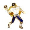 Mainly Metal Enamel Pin Badge Grid Iron American Football Player