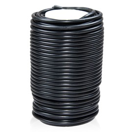 1 Roll Flexible Plant Ties, 65 ft Soft Plant Ties Garden Twist Ties for Outdoor Plants, 3.5 mm Garden Ties for Climbing Plants, Flowers, Tomatoes, Plant Support, Home Office Organization (Black)