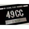 Diamond Etched Products Scooter Moped Tag No License Plate Required