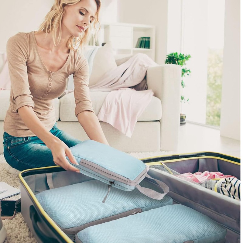Compression Packing Cubes for Carry On Suitcases,6pcs a Set Compression