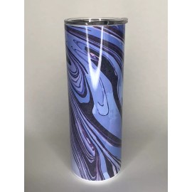 Liquidelics Hot/Cold Beverage Cup/Tumbler, Swirl Design Blue, 20 oz.