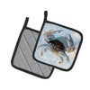 Caroline's Treasures 8011PTHD Blue Crab Pair of Pot Holders, 7.5HX7.5W,
