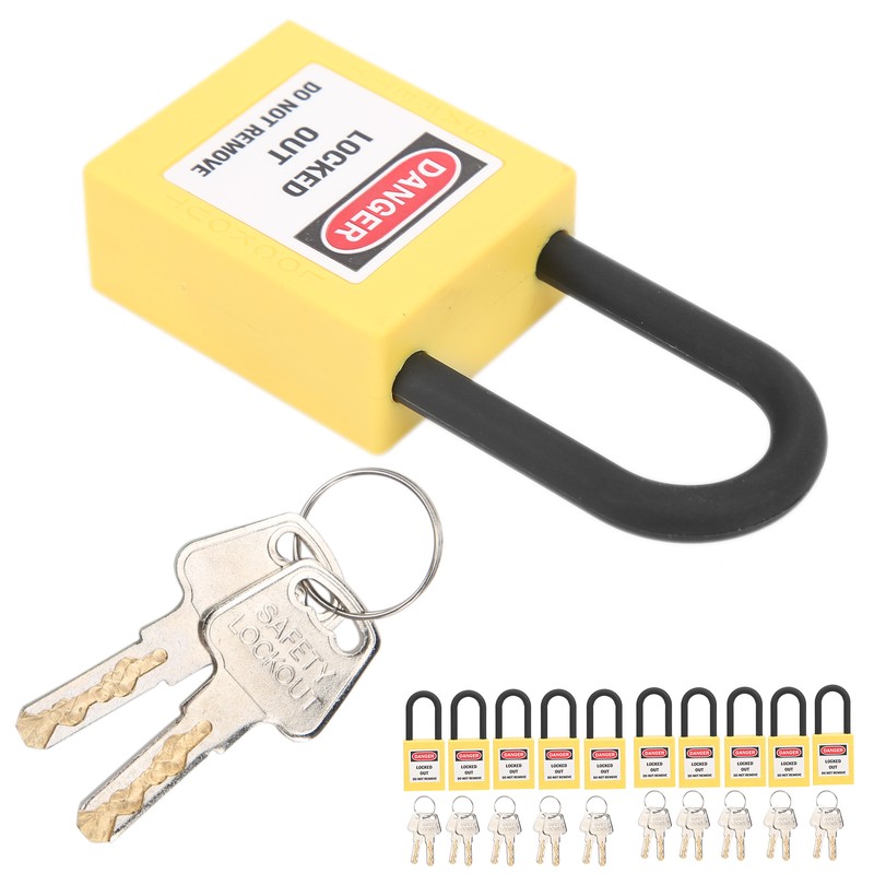 10 Sets 38mm Lockout Lock Dustproof Nylon Industrial Engineering Insulation