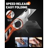 Folding Utility Knife Pocket Knife, Heavy-Duty Box Cutter with Anti