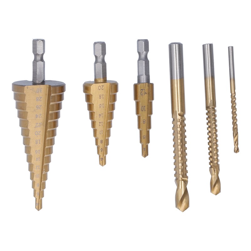 Step Drill Bits Serrated Spiral Bits High Speed Steel Woodworking