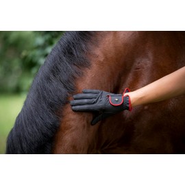 Roeckl Sports Lona Ladies Summer Riding Gloves Navy/Vintage Pink 7.5