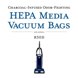 Riccar R30D HEPA Filter Vacuum Cleaner Bags, Charcoal-Infused Tandem Air Blue, Six Bags Included, RNHC-6