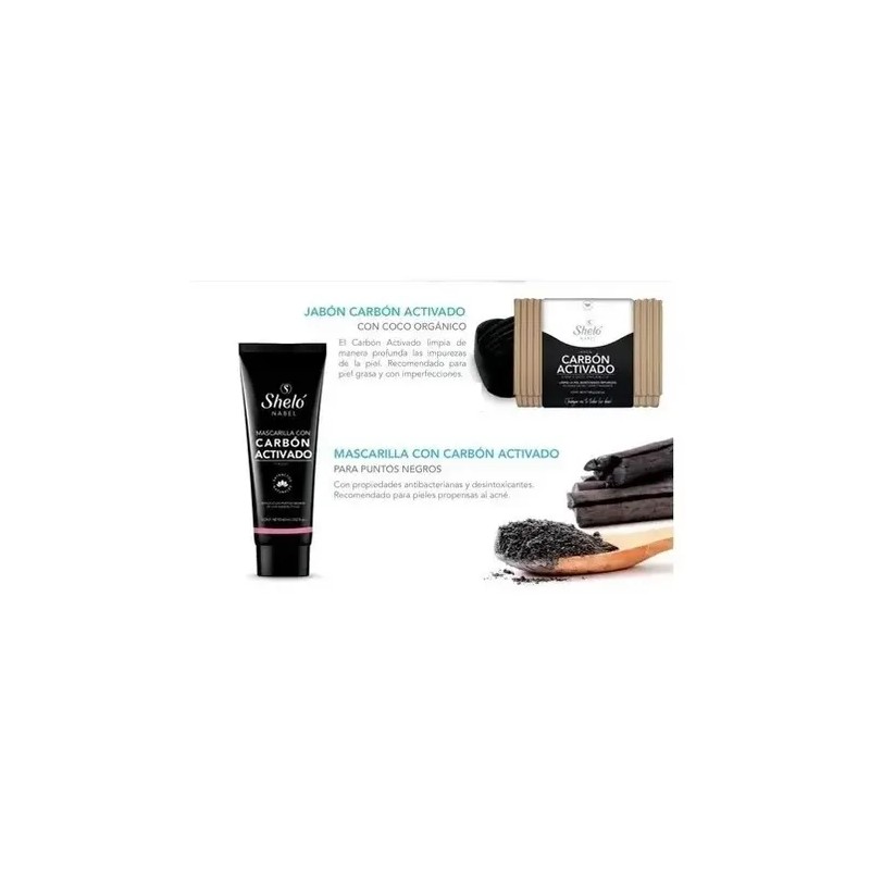 Carbón Activado Mascarilla Y Jabon Sheló Nabel S905+s906