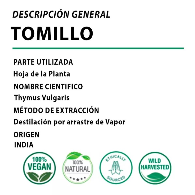 Laferv Aceite Esencial De Tomillo 50 Ml 100% Natural Máxima