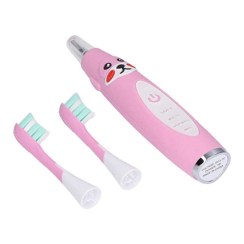 Kids Electric Toothbrush Sonic Smart Timer Cartoon Shape Soft IPX7