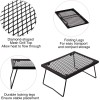 Durable 17"x12.2" Folding Campfire Grill – Ideal for Outdoor Cooking