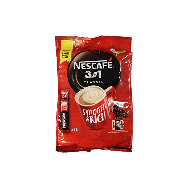 Nescafe 3 in 1 Classic Instant Coffee 165g (10 sticks)