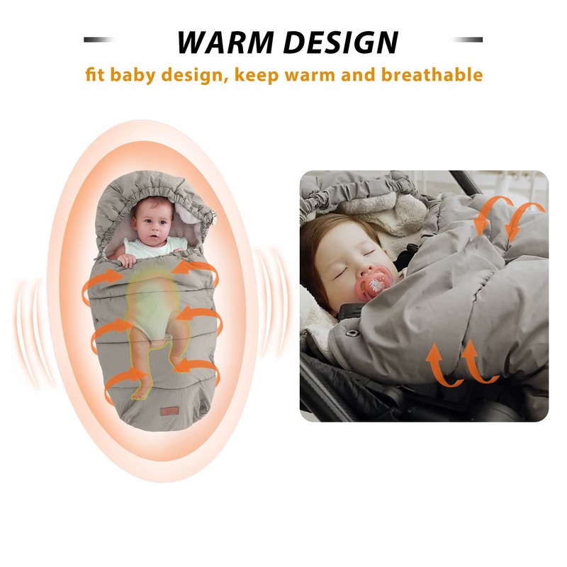 LAT Baby Warm Bunting Bag Universal,Stroller Sleeping Bag Cold Weather,Waterproof