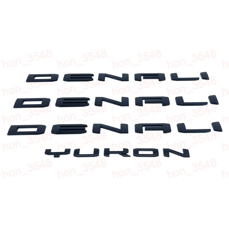 GMC Gloss Black Door Rear DENALI Yukon Emblems Letters 2025
