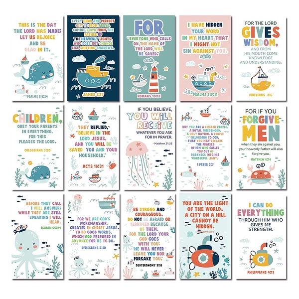 60 Mini Inspirational Christian Greeting Cards of Encouragemen, with Assorted