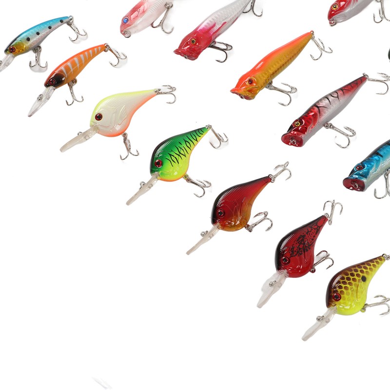 35Pcs Simulation Hard Bait Mixed Minnow Fishing Lure Kit Minnow