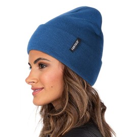 Furtalk Women's Knitted Beanie Hat, Winter Hats for Women & Men, Soft, Warm, Unisex, Cuffed - blue