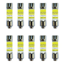 10-Pack LP-CC-15 LP-CC-15A 15A 600Vac Class CC Time Delay Fuse Compatible With BUSSMANN Low-Peak Fuse