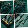 iplusmile 6pairs Reusable Fiberglass Chopsticks Japanese Chinese Style Heat-Resistant Non-Slip