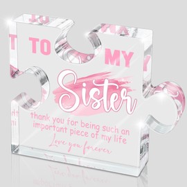 Sisters Gift, Unique Acrylic Desktop Ornaments, Suitable For Sister'S Birthday, Thanksgiving, Wedding, Meaningful Souvenirs Between Brothers And Sisters