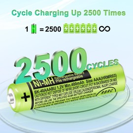 TrianglePatt 4 Pack BK-40AAABU Ni-MH AAA Rechargeable Battery for Panasonic,1.2v 400mah Rechargeable AAA Batteries Panasonic Cordless Phones, Electronics,Remote Controls